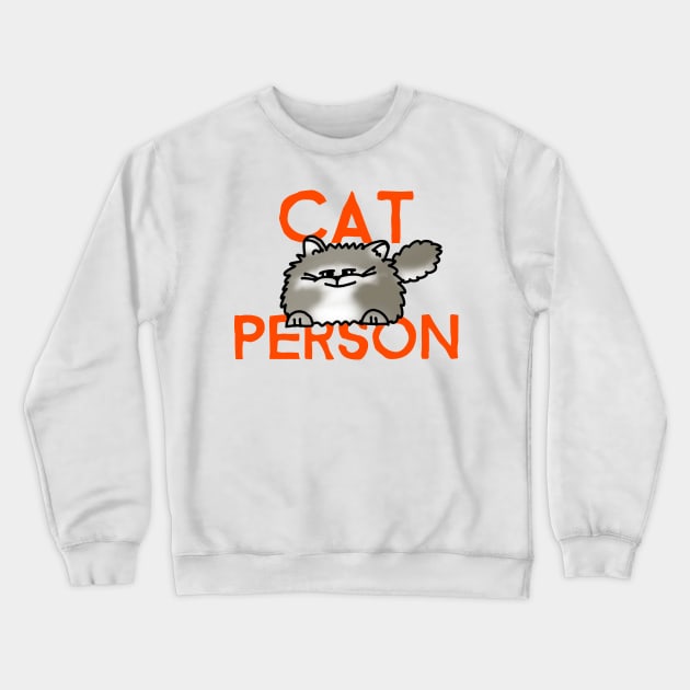 Cat Person Crewneck Sweatshirt by leBoosh-Designs